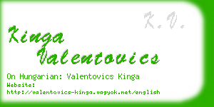 kinga valentovics business card